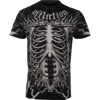 AFFLICTION Мъжка тениска affliction - melted bone - black - a27316-bk