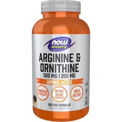 NOW Arginine/Ornithine 500/250 mg [250 капсули]