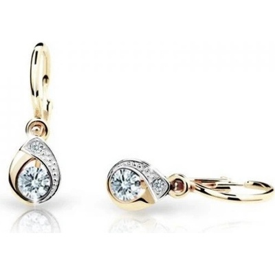 Cutie Diamonds dětské bicolor náušnice ze zlata s brilianty DC1898-10-00-X-1