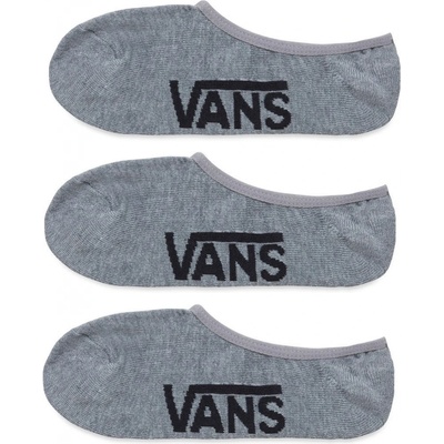 Vans ponožky Classic Super No Show 3 Pack Heather Gray