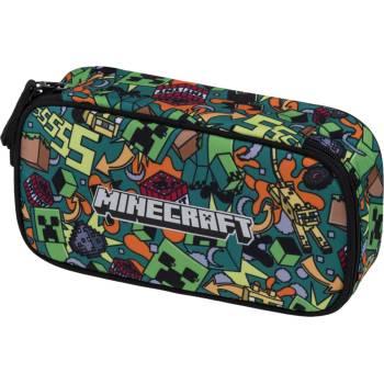 Baagl Училищен пенал етюд Minecraft Chaos BAAGL | Zelen | Момчешки | UNI