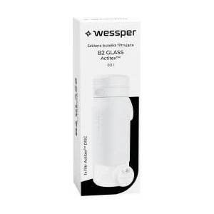 WESSPER Glass filtration water bottle WESSPER 500ml white