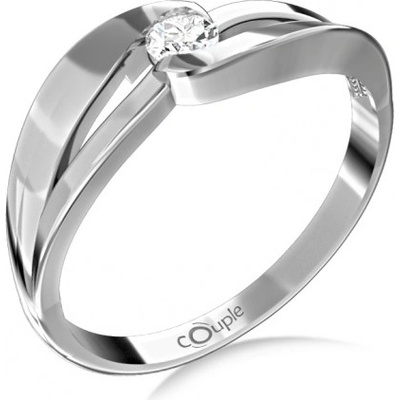 Couple zásnubní prsten Rosa bílé zlato se zirkonem 585 66 1 0237.1B00.0.53.001