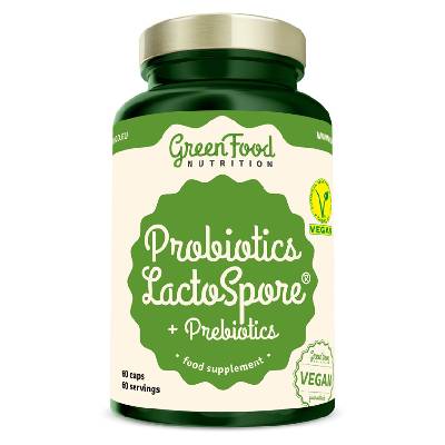 GREENFOOD NUTRITION Probiotiká lactospore + prebiotiká 60 kapsúl