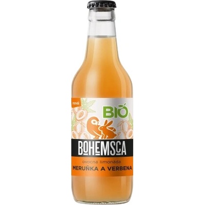 Bohemsca BIO limonáda Meruňka a Verbena 15 x 330 ml