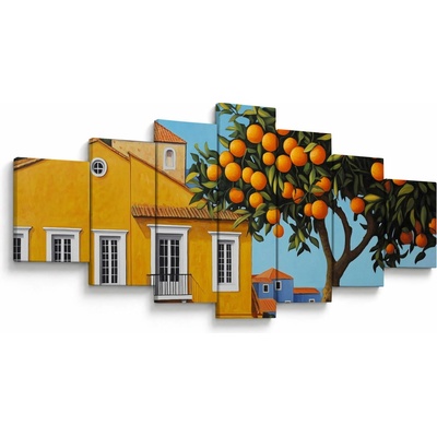 Obraz - Pomarančovník, sedemdielne 210x100 cm