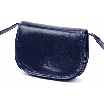 Dámská kožená crossbody kabelka tmavě modrá malá Florence 5514