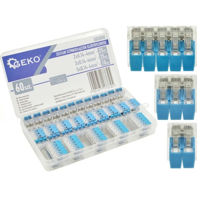 GEKO WAGO svorky 0.14-4mm2 sada 60ks 14336 G03080