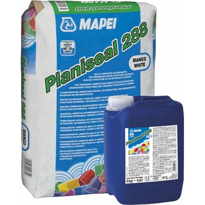 MAPEI Planiseal 288 dvojzložková cementová malta na hydroizoláciu podzemných konštrukcií 25 kg (zložka A 20 kg + zložka B 5 kg)