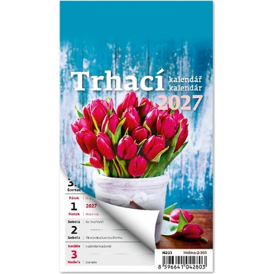 nástěnný týdenní trhací A6, Týždenný trhací A6 10cm x 15c 2027