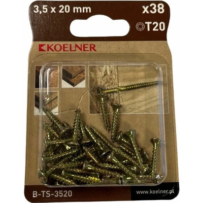 KOELNER Skrutka kalená konštr. do dreva, zapust.hlava,3,5x20mm