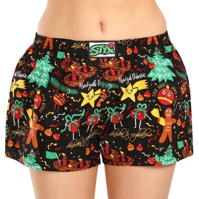 Styx Dámske trenky art klasická guma Vianoce ozdoby K1754