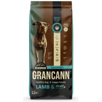 Grancann Lamb & Hemp seeds Adult Small & Medium breeds 2 x 12 kg
