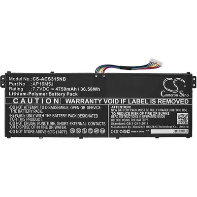 Cameron Sino Батерия за лаптоп ACER AP16M5J Aspire 3 A315-21 LIPo 7, 7v 4750mA Cameron Sino (CS-ACS315NB)