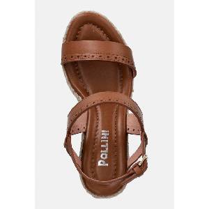 Pollini сандали със скосена пларформа от кожа (SA1624CI0OTQ0217)
