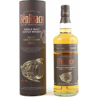BenRiach Peated Cask Strength Batch 1 56% 0,7 l (tuba)