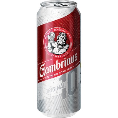 Gambrinus svetlé 10° 4,3% 24 x 0,5 l (plech)