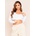 Missy Empire Къса блуза Missy Empire Basic Jersey V Plunge Crop Top - White
