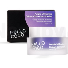 Hello Coco Purple Whitening Colour Corrector prášok na bielenie a odstránenie škvŕn 12 g