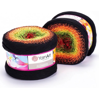 Pletací / háčkovací příze YarnArt FLOWERS 267 rasta-barevná, melírovaná (duhová), fantasy, 250g/1000m