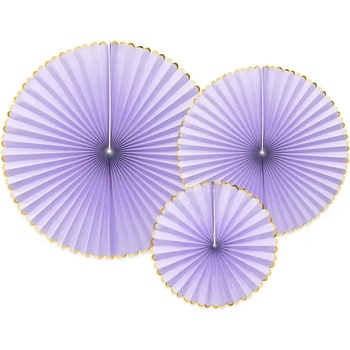 Image 1 of PartyDeco Декоративни розетки - лилави 3 бр