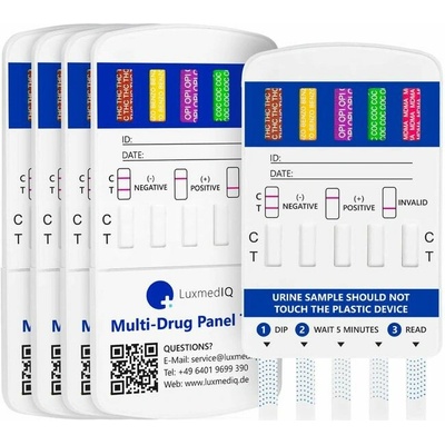 LuxmedIQ Multi 10 test na drogy z moči 10 látek 5 ks