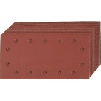 Súprava dierovaných brúsnych hárkov SZ 115 × 230 mm 10 ks Silverline 538991