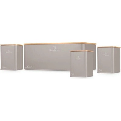 BERLINGERHAUS Chlebník a sada dóz na potraviny 4 ks Taupe Collection BH-8902