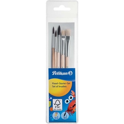 Sada štetcov Pelikan guľaté Starter-Set 5 ks