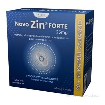 NOVO Zin FORTE 25 mg 120 kapslí