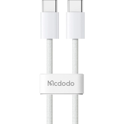 Mcdodo Кабел за данни - Mcdodo (CA-5690) - USB-C → USB-C, PD бързо зареждане, 3A, 60W, 480Mbps, 1m - Бял