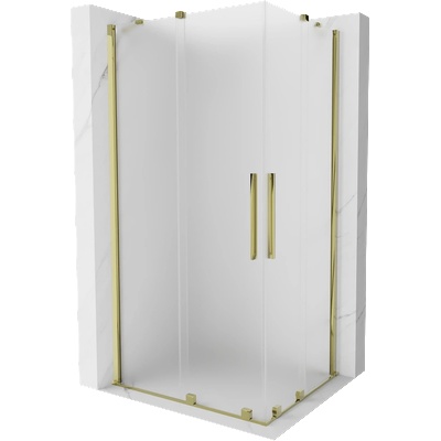 Mexen Velar Duo плъзгаща се душ кабина 90 x 80 см, матирана, златна - 871-090-080-32-50 (871-090-080-32-50)
