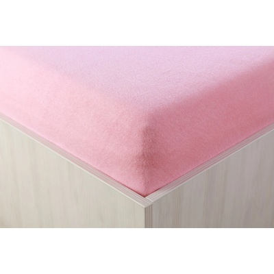 Teptex prostěradlo froté růžové 90x200