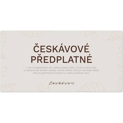Českávové předplatné 3 měsíce S (2x125 g)