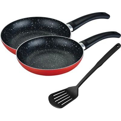 Muhler Комплект тигани Muhler MR-2824S, Шпатула, 2бр. , 24x4.5cm, 28x5 cm, Червен - Код G8853 (G8853-3800139267346)