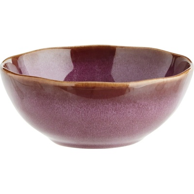 MADAM STOLTZ Kameninová miska Plum Reactive Glaze Small růžová keramika 250 ml