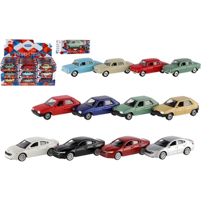 Welly Dromader Auto Škodakov/plast 7cm mix druhů na volný chod v krabičce 10x4xks v boxu 1:60