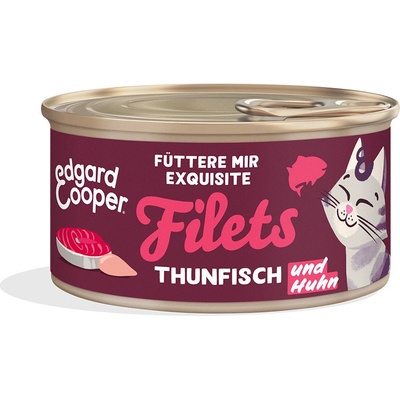 Edgard & Cooper filety čerstvý tuňák a kuře z volného chovu 24 x 70 g