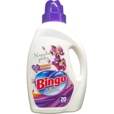 BINGO течен перилен препарат, 1200мл, 20 пранета, Magnolia garden, Цветно пране