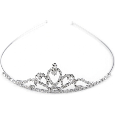 Štrasová čelenka / korunka do vlasů crystal 1 ks