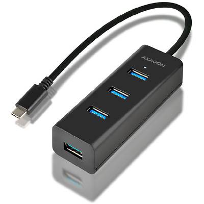 AXAGON HUE-S2C - 4x USB 3.0 CHARGING hub, micro USB nap. konektor, kabel USB-C 40cm
