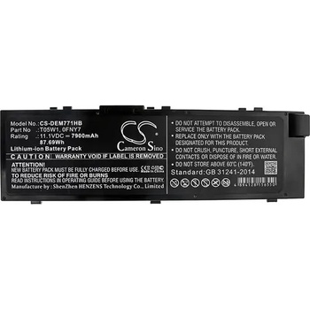 Image 1 of Cameron Sino Батерия за лаптоп DELL Precision 15 7000, Precision 7510, 7520 0FNY7 LiIon 11.1V 7900mAh CAMERON SINO (CS-DEM771HB)