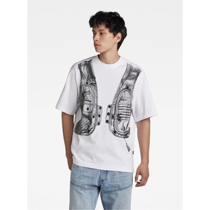 G Star Тениска G Star Men's Archive Boxy Regular Fit T-Shirt - White