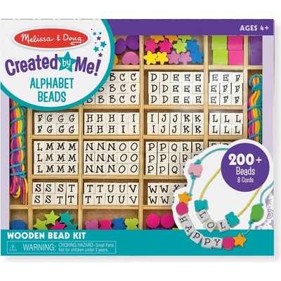 MELISSA & DOUG Dřevěné korálky S ABECEDOU