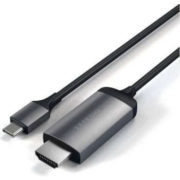 Satechi Aluminum 4K USB-C to HDMI Cable - кабел с поддръжка на 4K за свързване от USB-C към HDMI (тъмносив)