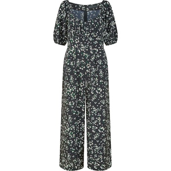 Mela London Women's Black Daisy Sweetheart Neckline Jumpsuit - Black