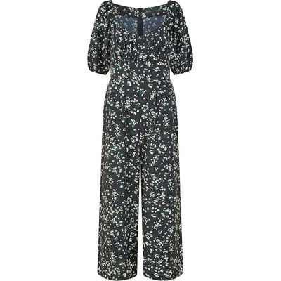 Mela London Women's Black Daisy Sweetheart Neckline Jumpsuit - Black