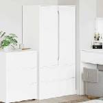 vidaXL Гардероб Бял 79, 5 x 49 x 156 см Инженерен дървен материал (3406245)