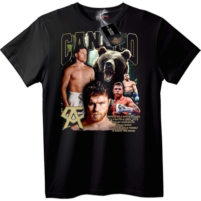 NOONEBRAND Тениска Canelo Боец с мечка - 4XL, Black