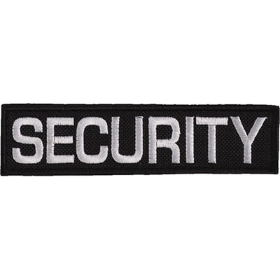 NAVYS Nášivka SECURITY - ČIERNA s bielou niťou malá VELCRO